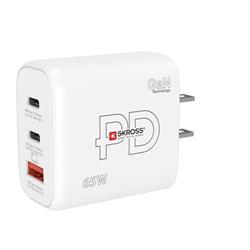 SKROSS Nabíjací adaptér USB A+C Napájacia nabíjačka 65W GaN US, Power Delivery, typ A