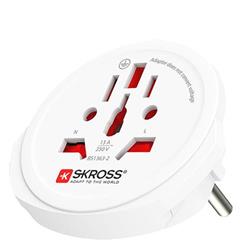 SKROSS travel adapter Europe for foreigners in the Czech Republic, type E/F
