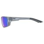 Slnečné okuliare UVEX Sportstyle 233 P, dymová matná/polarizačné zrkadlo modré (kat.3)
