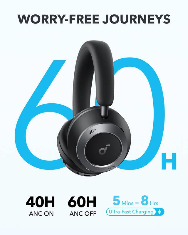 Slúchadlá Anker soundcore Space One Pro Bluetooth čierne
