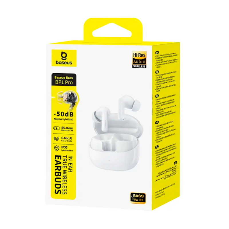 Slúchadlá Bluetooth Baseus Bass BP1 Pro white