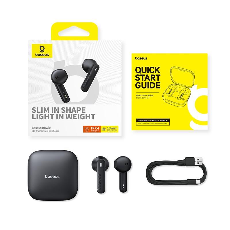 Slúchadlá Bluetooth Baseus Bowie E16 čierne