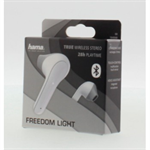 Slúchadlá Hama Bluetooth Freedom Light, pipsy, nabíjacie puzdro, biele