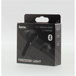 Slúchadlá Hama Bluetooth Freedom Light, pipsy, nabíjacie puzdro, čierne