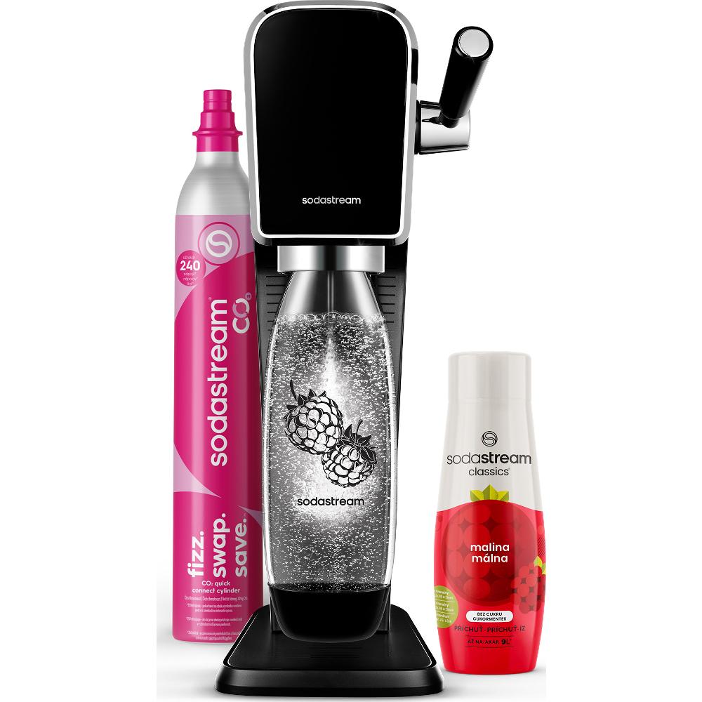 Sodastream Sada výrobníku ART Black Malina Zero Mpack