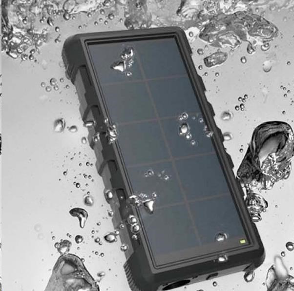 Solárna vonkajšia powerbanka Viking W24W 24000 mAh, bezdrôtové nabíjanie