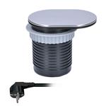 Solight 1x vstavaná zásuvka + 1x USB s posuvným krytom, dĺžka 1,9 m, USB 2400 mA