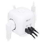 Solight 3z + USB A+C prodlužovací přívod - kostka, kabel 2m, 3 x 1mm2, bílý, vypínač