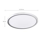 Solight Acate LED osvetlenie s ochranou proti vlhkosti, IP54, 18W, 1620lm, 3CCT, 22cm, strieborná