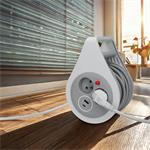 Solight bubnový predlžovací kábel 10 m, USB A+C, 2 zásuvky, sivý kábel, 3x 1,0 mm2