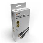 Solight HDMI kábel s Ethernetom, konektor HDMI 2.0 A - konektor HDMI 2.0 A, blister, 3 m