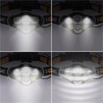 Solight LED dobíjacia čelová baterka, 550lm, Li-Ion, USB