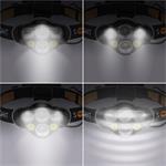 Solight LED dobíjacia čelová baterka, 550lm, Li-Ion, USB