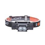 Solight LED dobíjacia čelová baterka, 650lm, Li-Ion