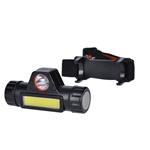 Solight LED dobíjacia čelovka, 3W + COB, 150 + 120lm, Li-ion, USB