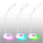 Solight LED dobíjacia stolová lampa, 5 W, RGB podsvietenie, stmievateľná, napájanie cez USB
