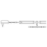 Solight LED dotykové podlahové a nábytkové svietidlo stmievateľné, 2x 5W, 4100K, 2x 50cm