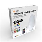 Solight LED inteligentné stropné svetlo Wave, 30W, 2300lm, wifi, RGB + CCT, diaľkové ovládanie