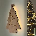 Solight LED nástenná dekorácia vianočný stromček, 24x LED, 2x AA