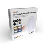 Solight LED osvetlenie s diaľkovým ovládaním Floco, 30W + 6W RGB, 2100lm, 40cm, zmena chromatickosti, stmievateľné