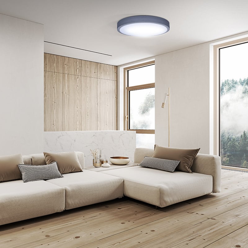 Solight LED osvetlenie s diaľkovým ovládaním Sivé, 60W, 4200lm, 49cm, stmievateľné