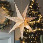 Solight LED poinsettia, závesná, 60cm, 20x LED, časovač, 2x AA