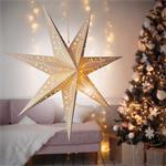 Solight LED poinsettia, závesná, 60cm, 20x LED, časovač, 2x AA