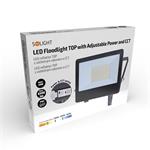 Solight LED reflektor TOP, 50W, max. 6500lm, 3CCT, voliteľný výkon 100/60%, IP65, rýchlospojka