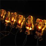 Solight LED reťaz do okna - Santa, 6x LED, odsávanie, 120cm, 2x AA