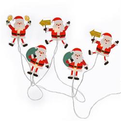 Solight LED reťaz do okna - Santa, 6x LED, odsávanie, 120cm, 2x AA