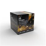 Solight LED reťaz s dekoratívnymi príveskami 20LED, 60x mini dekorácie, 2m, 2x AA