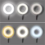 Solight LED stmievateľná stolná lampa s klipom, 300 lm, nastaviteľná teplota svetla, USB