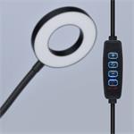 Solight LED stmievateľná stolná lampa s klipom, 300 lm, nastaviteľná teplota svetla, USB