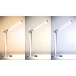 Solight LED stolná lampa, 7W, stmievateľná, možnosť zmeny chromatickosti, strieborná