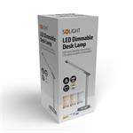 Solight LED stolná lampa, 7W, stmievateľná, možnosť zmeny chromatickosti, strieborná