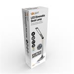 Solight LED stolná lampa stmievateľná, 11 W, zmena chromatickosti, brúsený hliník, strieborná