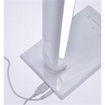 Solight LED stolová lampa stmievateľná, 12 W, možnosť voľby teploty svetla, USB, biely lesk