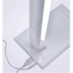 Solight LED stolová lampa stmievateľná, 12 W, možnosť voľby teploty svetla, USB, biely lesk
