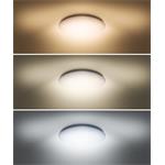 Solight LED stropné svetlo Plain, 3CCT, 24W, 1920lm, 3000K, 4000K, 6000K, okrúhle, 38cm