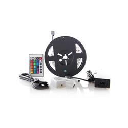 Solight LED svetelný pás, RGB, 3 m, sada s 12V adaptérom a diaľkovým ovládaním, 7,2 W/m, IP20