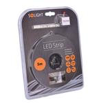 Solight LED svetelný pás s testerom, 5 m, sada s adaptérom 12V, 4,8 W/m, IP65, studená biela