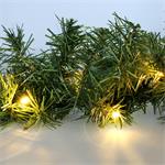 Solight LED vĂˇnoÄŤnĂ­ girlanda s jehliÄŤĂ­m, 5m, 80x LED, ÄŤasovaÄŤ, 3xAA, IP44