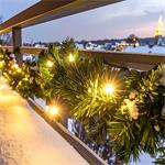 Solight LED vĂˇnoÄŤnĂ­ girlanda s jehliÄŤĂ­m, 7m, 112x LED, ÄŤasovaÄŤ, 230V, IP44