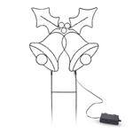 Solight LED venkovnĂ­ dekorace zvoneÄŤky, 100x LED, ÄŤasovaÄŤ, 55cm, 3x AA