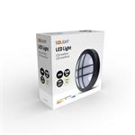 Solight LED venkovní osvětlení kulaté s mřížkou, 20W, 1500lm, 4000K, IP65, 23cm, černá
