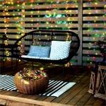 Solight LED venkovní vánoční řetěz, 300 LED, 30m, přívod 5m, 8 funkcí, časovač, IP44, vícebarevný