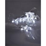 Solight LED vianočná reťaz, hviezdy, 1,5 m, 10x LED, 2x AA, biele svetlo