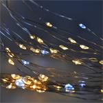 Solight LED vianočné osvetlenie okien, strieborné, 300x mini LED, časovač, 8 funkcií, USB