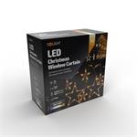 Solight LED vianočný prívesok, hviezdy, šírka 1,8 m, 77LED, IP20, 3xAA, USB