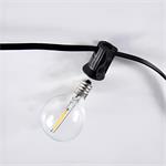 Solight LED vonkajšia balkónová reťaz so žiarovkami, 10 žiaroviek, 5m+3m, 500lm, teplá biela